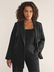 Evans Aqua/White/Pink Curve Edge To Edge Blazer - Image 1 of 5