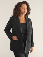 Evans Aqua/White/Pink Curve Edge To Edge Blazer - Image 2 of 5