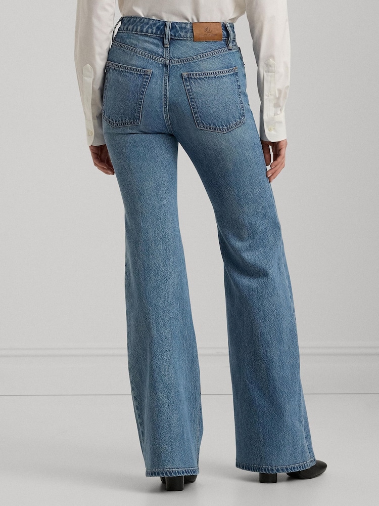 Lauren Ralph Lauren Blue High Rise Flare Jeans - Image 2 of 9