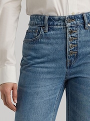 Lauren Ralph Lauren Blue High Rise Flare Jeans - Image 4 of 9