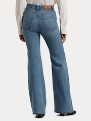 Lauren Ralph Lauren Blue High Rise Flare Jeans - Image 6 of 9