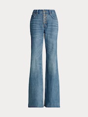 Lauren Ralph Lauren Blue High Rise Flare Jeans - Image 9 of 9