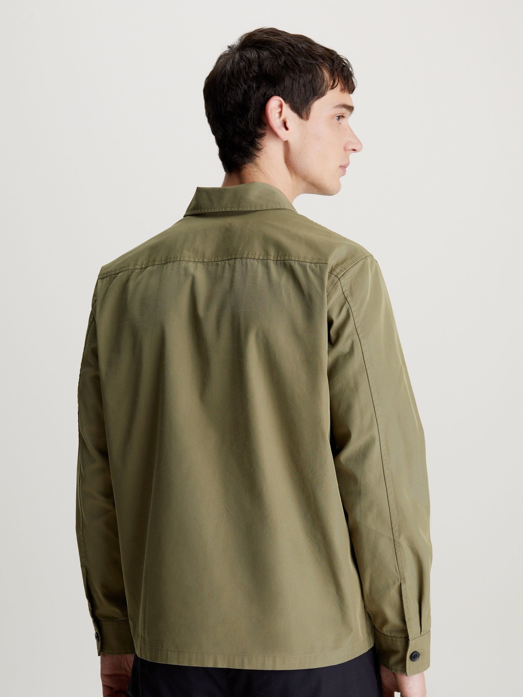 Calvin Klein Green Cargo Nylon Overshirt - Image 2 of 4