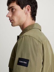 Calvin Klein Green Cargo Nylon Overshirt - Image 3 of 4