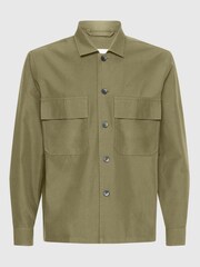 Calvin Klein Green Cargo Nylon Overshirt - Image 4 of 4
