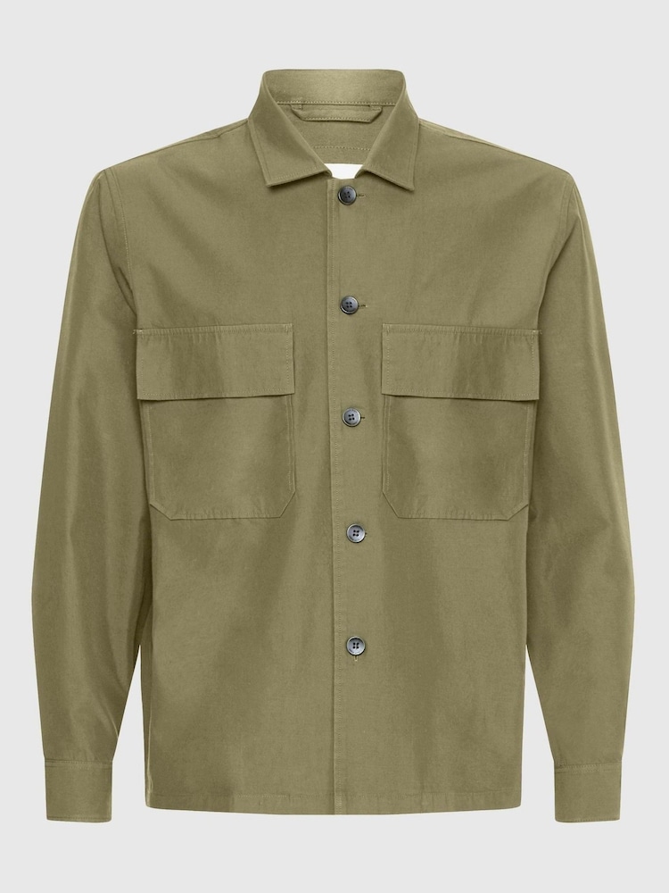 Calvin Klein Green Cargo Nylon Overshirt - Image 4 of 4