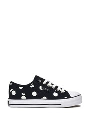 Radley London Canvas Lo Canvas Spot Black Trainers - Image 1 of 3