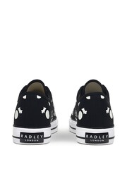 Radley London Canvas Lo Canvas Spot Black Trainers - Image 2 of 3