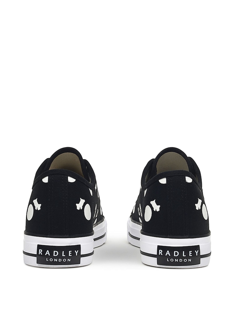 Radley London Canvas Lo Canvas Spot Black Trainers - Image 2 of 3