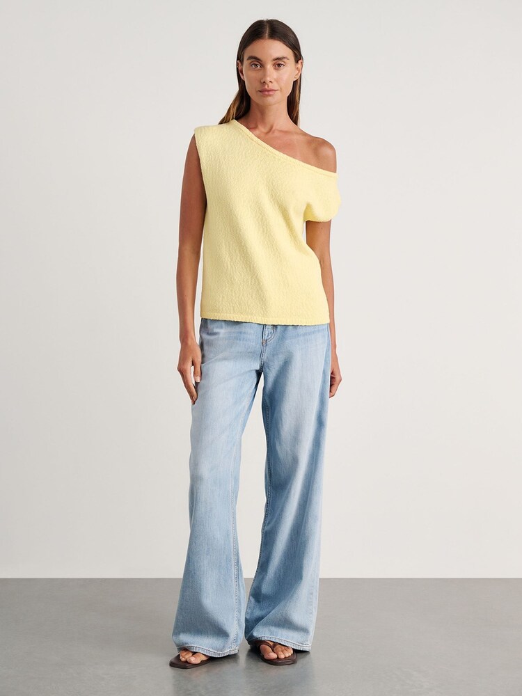 JAG Yellow Arden Off Shoulder Knitted Top - Image 1 of 6 JAG Yellow Arden Off Shoulder Knitted Top - Image 1 of 6