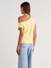 JAG Yellow Arden Off Shoulder Knitted Top - Image 2 of 6