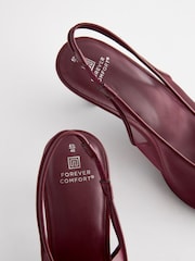 Burgundy Forever Comfort® Mesh Sling Back Kitten Heels - Image 7 of 8