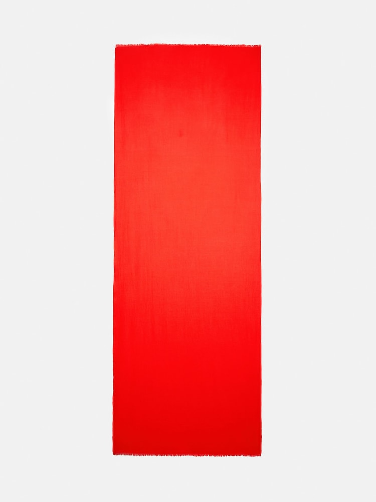 Jigsaw Red Wool Silk Pashmina Scarf - Image 4 of 4