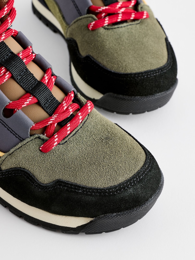 Navy/Khaki Panelled Walking Boots - Image 5 of 6