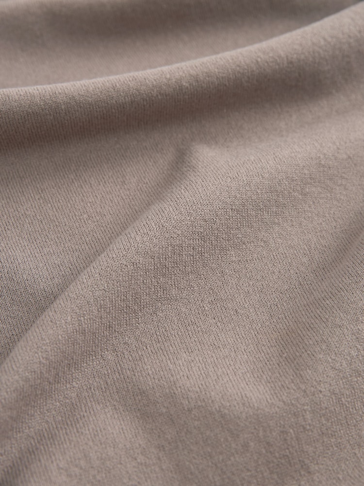 Grey/Brown Regular Fit Knitted Polo Shirt - Image 6 of 6
