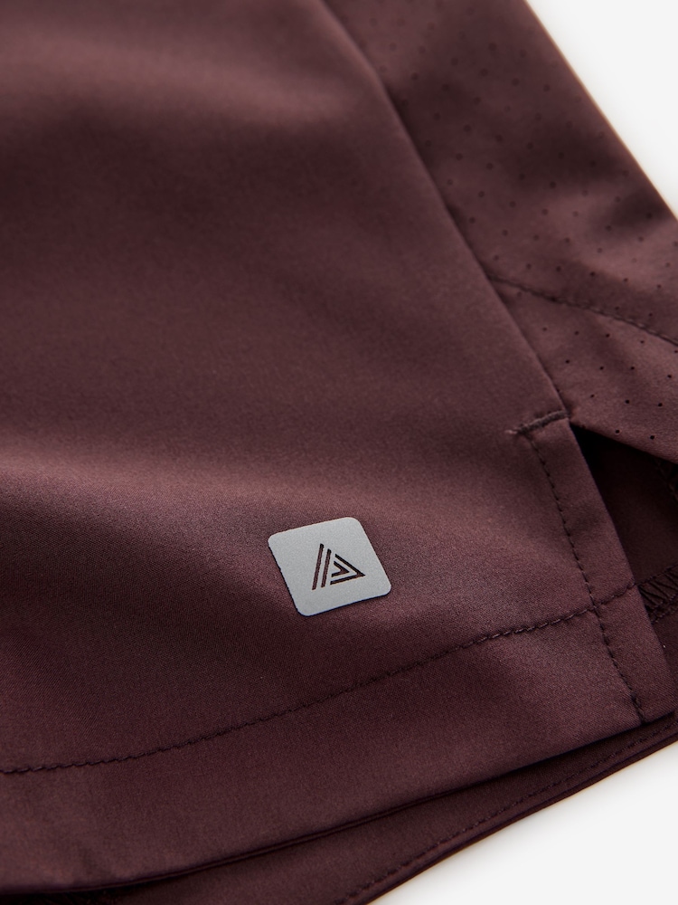 Burgundy Red 7 Inch Active Gym Sports Shorts - Image 10 of 11