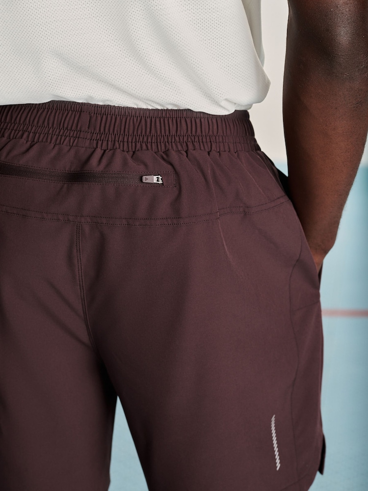 Burgundy Red 7 Inch Active Gym Sports Shorts - Image 5 of 11