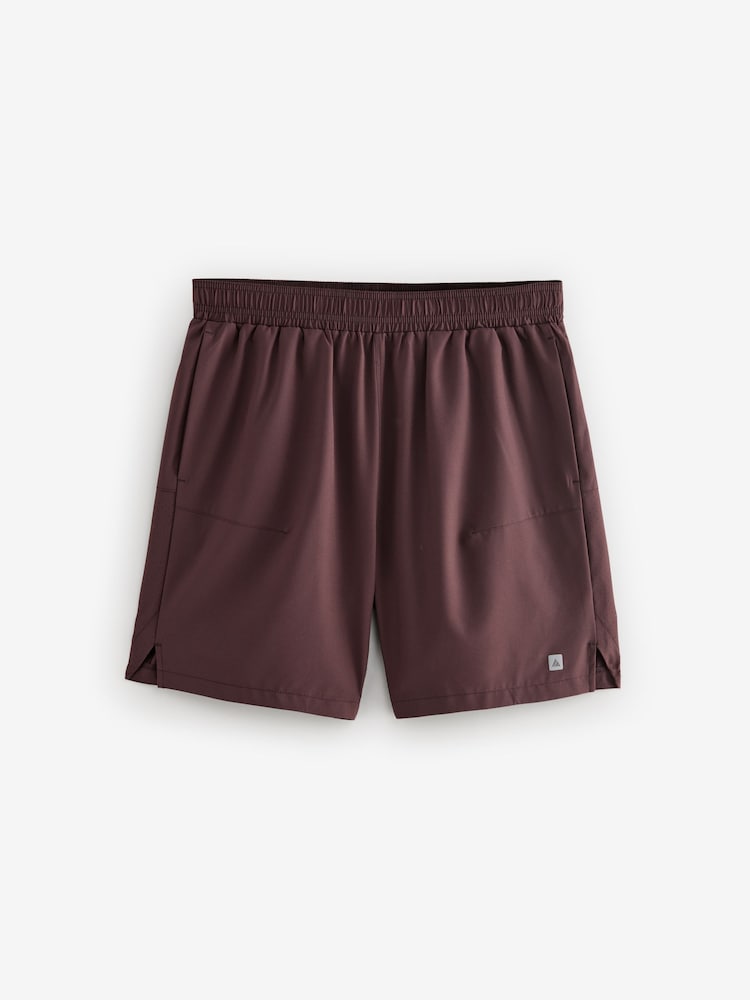Burgundy Red 7 Inch Active Gym Sports Shorts - Image 7 of 11