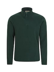 Mountain Warehouse Dark Green Mens Camber II Half Zip Quick Drying Fleece - Image 1 of 2