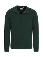 Mountain Warehouse Dark Green Mens Camber II Half Zip Quick Drying Fleece - Image 2 of 2