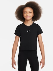 Nike Black Cropped T-Shirt - Image 1 of 3