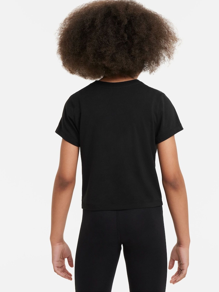Nike Black Cropped T-Shirt - Image 2 of 3