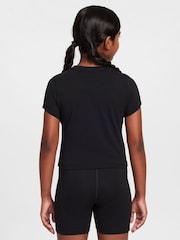 Nike Black Cropped T-Shirt - Image 4 of 5