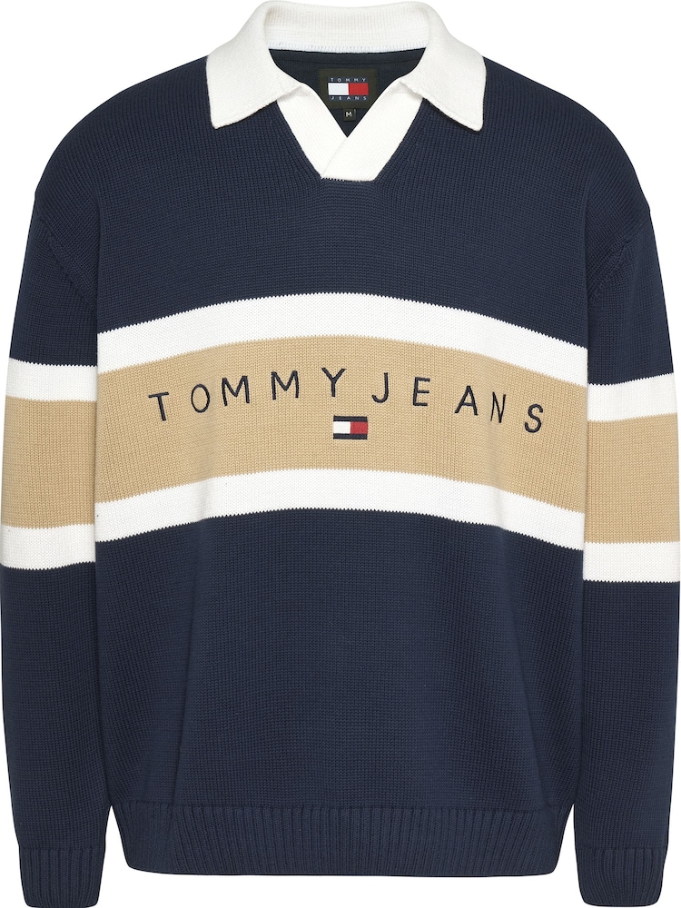 Tommy Jeans Blue Logo Rugby T-Shirt - Image 1 of 3