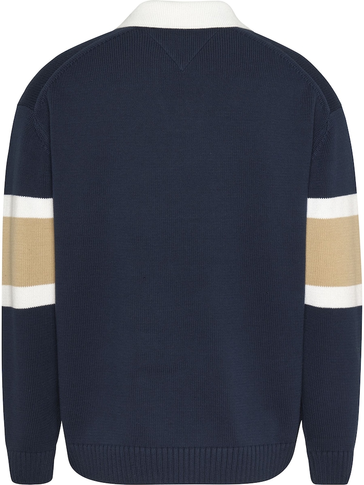 Tommy Jeans Blue Logo Rugby T-Shirt - Image 2 of 3