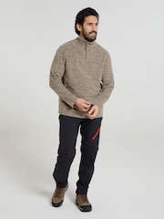 Mountain Warehouse Brown Mens Snowdon Micro Fleece - Image 1 of 5