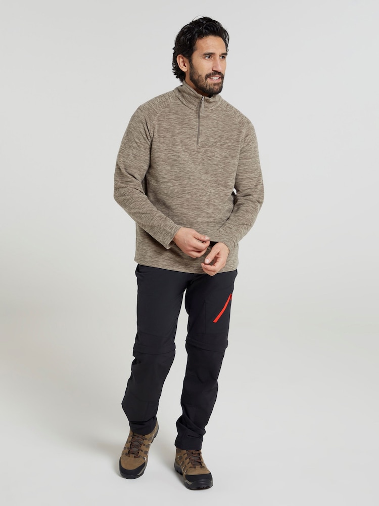 Mountain Warehouse Brown Mens Snowdon Micro Fleece - Image 1 of 5 Mountain Warehouse Brown Mens Snowdon Micro Fleece - Image 1 of 5