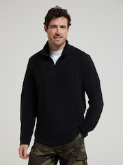 Mountain Warehouse Black Mens Camber II Half Zip Quick Drying Fleece - Image 1 of 5
