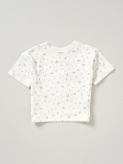 Homegrown Blue 3 Piece T-Shirt Shorts And Reversible Bib Set - Image 3 of 5