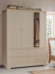 Stone Hampton Painted Oak Triple, 4 Drawers Wardrobe - Image 2 of 9