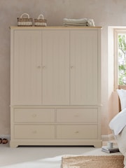 Stone Hampton Painted Oak Triple, 4 Drawers Wardrobe - Image 3 of 9