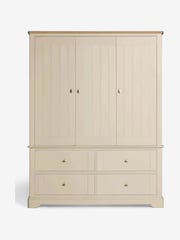 Stone Hampton Painted Oak Triple, 4 Drawers Wardrobe - Image 5 of 9