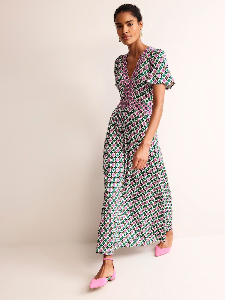 Boden Multi Flutter Jersey Maxi Dress - Image 1 of 5