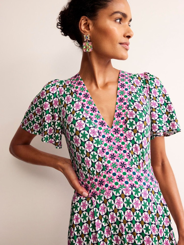 Boden Multi Flutter Jersey Maxi Dress - Image 2 of 5