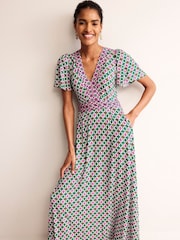 Boden Multi Flutter Jersey Maxi Dress - Image 4 of 5