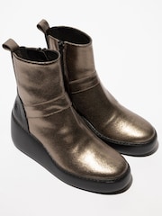 Fly London Gold Doxe Ankle Boots - Image 2 of 4