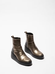 Fly London Gold Doxe Ankle Boots - Image 4 of 4