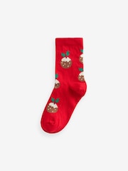 Multi Cotton Rich Christmas Character Ankle Socks 5 Pack - Image 2 of 7