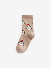 Multi Cotton Rich Christmas Character Ankle Socks 5 Pack - Image 3 of 7