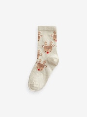 Multi Cotton Rich Christmas Character Ankle Socks 5 Pack - Image 5 of 7