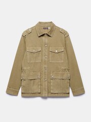 Mint Velvet Green Cotton Utility Jacket - Image 6 of 8