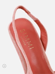 Simmi London Pink Arabella Slingback Court Shoes - Image 3 of 4