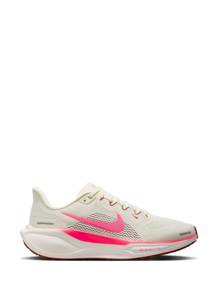 Nike Pink/Cream Pegasus 41 Road Running Trainers - Image 1 of 11
