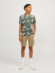 Revere Collar Printed Short Sleeve Shirt - Image 6 of 7