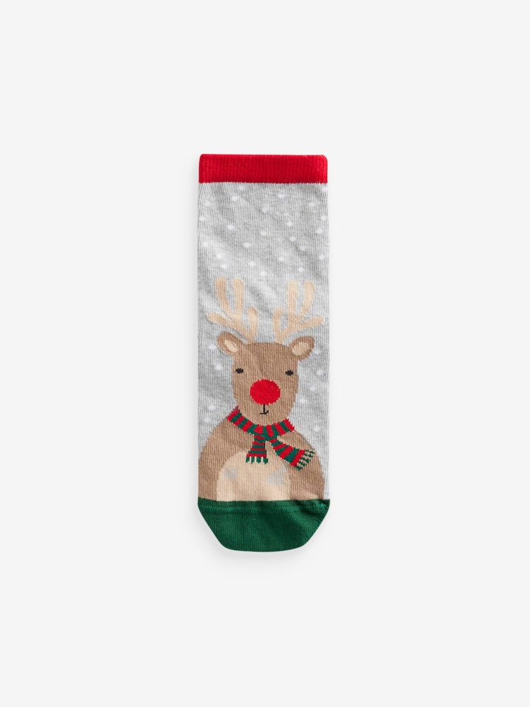 Rot/Marineblau - Weihnachts-Socken mit Motiv und hohem Baumwollanteil im 3er-Pack - Bild 2 von 5 Rot/Marineblau - Weihnachts-Socken mit Motiv und hohem Baumwollanteil im 3er-Pack - Bild 2 von 5
