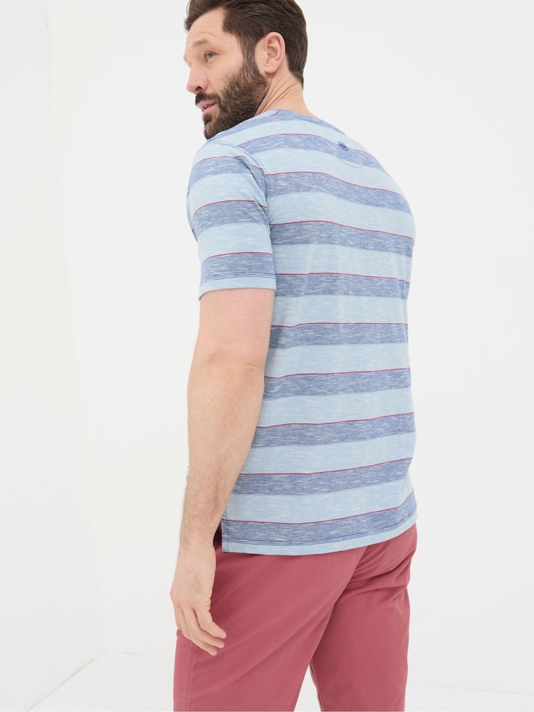 FatFace Ferndale Blue Feeder Stripe T-Shirt - Image 2 of 5